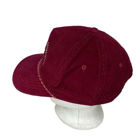 Vintage Central Washington University Hat Corduroy Red Snap Back Cap THAT HAT - Picture 3 of 6